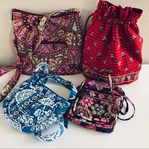 Assorted lot of 4 Vera Bradley purses